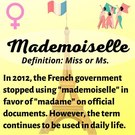 madame mademoiselle meaning.